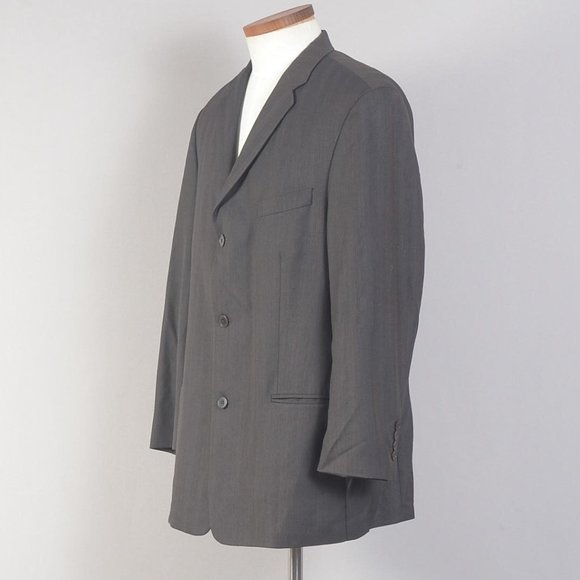 DKNY Men's Blazer Gray Diagonal 43R Wool